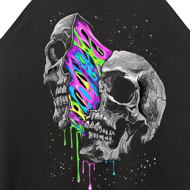 Galaxy Skull Halloween Women’s Perfect Tri Rocker Tank