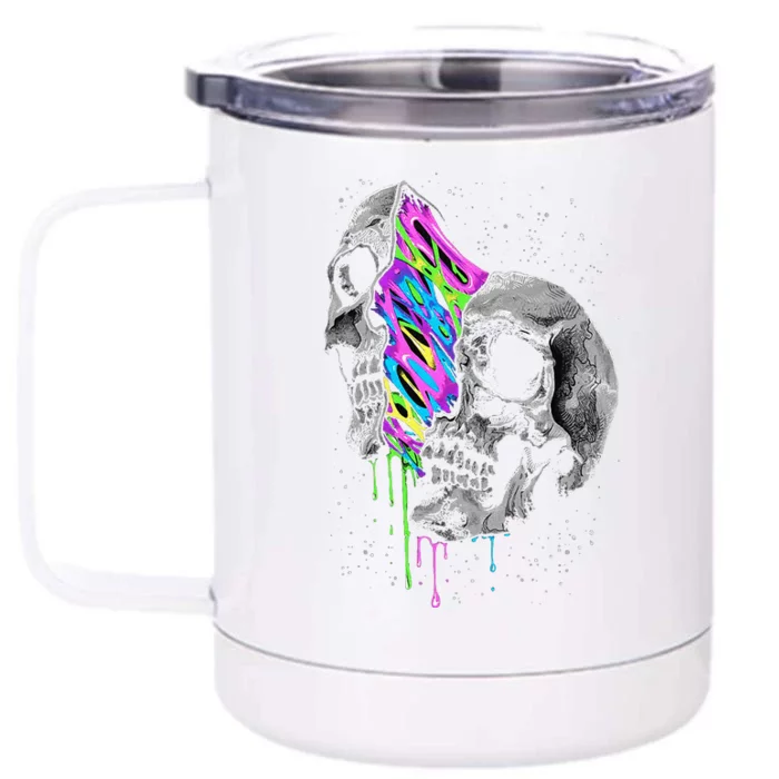 Galaxy Skull Halloween Front & Back 12oz Stainless Steel Tumbler Cup