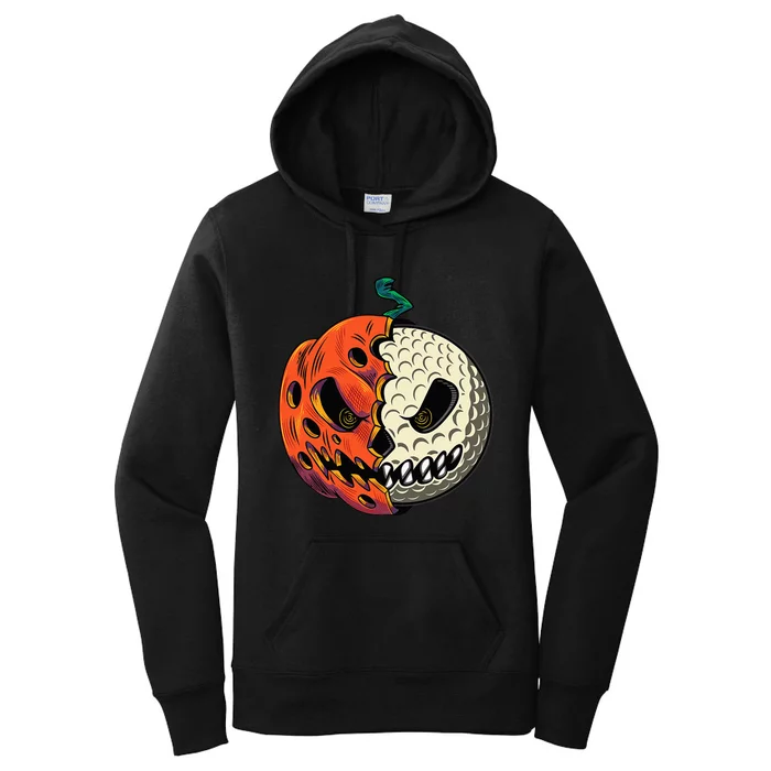 Golfing Skeleton Halloween Golf Halloween Golfer Women's Pullover Hoodie