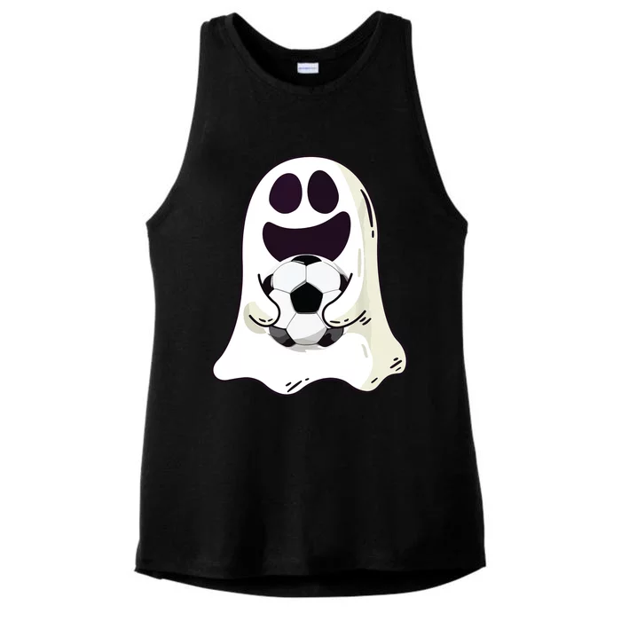 Ghost Soccer Halloween Costume Boy Gift Ladies Tri-Blend Wicking Tank