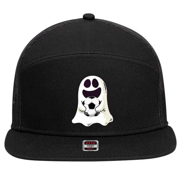 Ghost Soccer Halloween Costume Boy Gift 7 Panel Mesh Trucker Snapback Hat