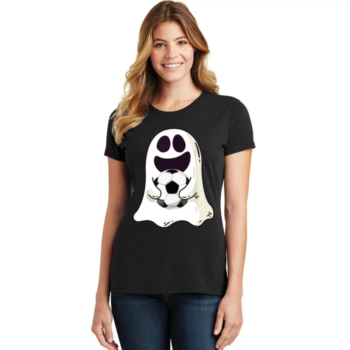 Ghost Soccer Halloween Costume Boy Gift Women's T-Shirt