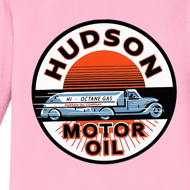 Gas Station Hudson Motor Oil Car Bikes Garage Baby Long Sleeve Bodysuit