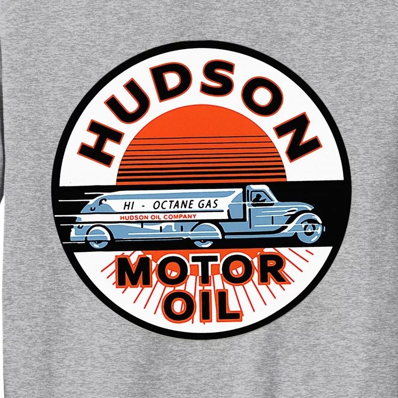 Gas Station Hudson Motor Oil Car Bikes Garage Tall Sweatshirt