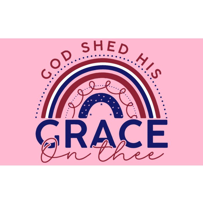 God Shed His Grace On Thee 4th Of July Patriotic American Bumper Sticker