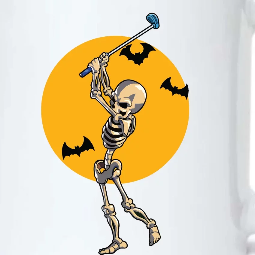 Golfing Skeleton Halloween Golf Halloween Golfer Black Color Changing Mug