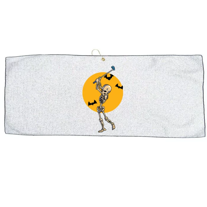 Golfing Skeleton Halloween Golf Halloween Golfer Large Microfiber Waffle Golf Towel