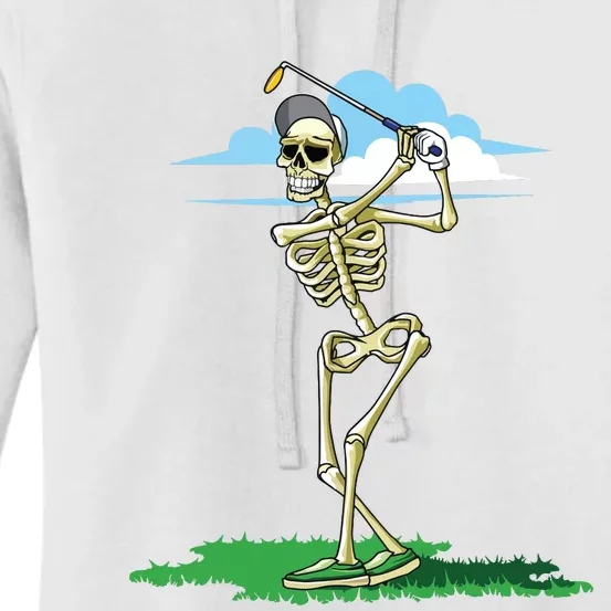 Golfing Skeleton Halloween Golf Halloween Golfer Women's Pullover Hoodie