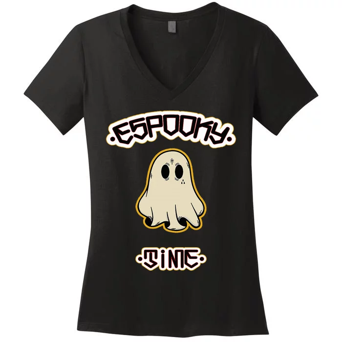 Ghost Spooky Halloween Women's V-Neck T-Shirt