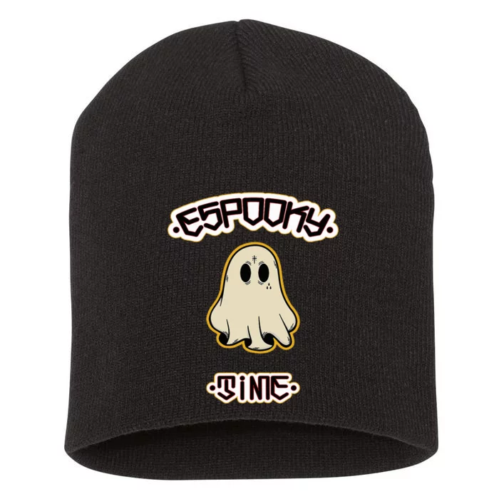 Ghost Spooky Halloween Short Acrylic Beanie