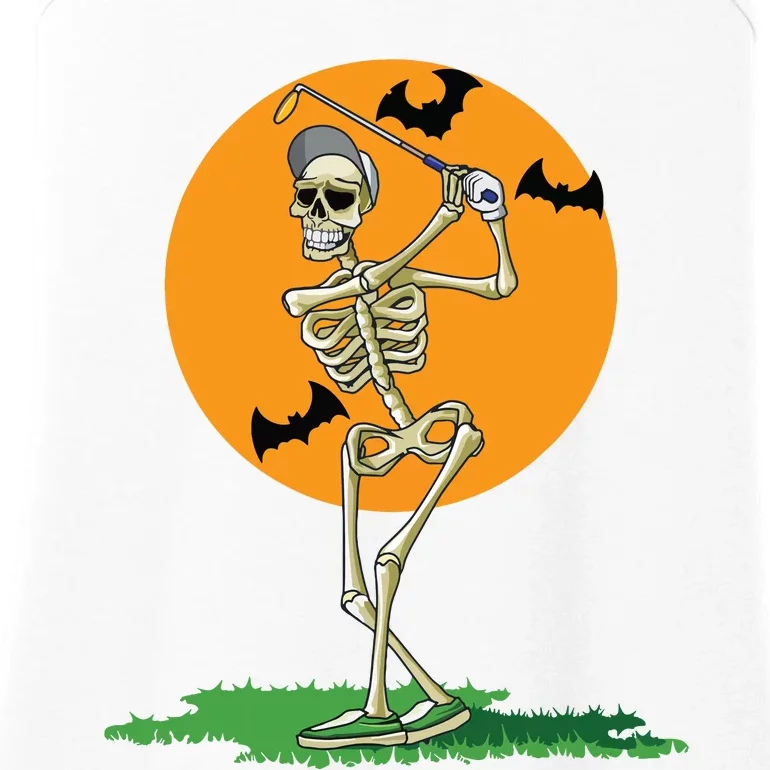 Golfing Skeleton Halloween Golf Halloween Golfer Ladies Essential Tank