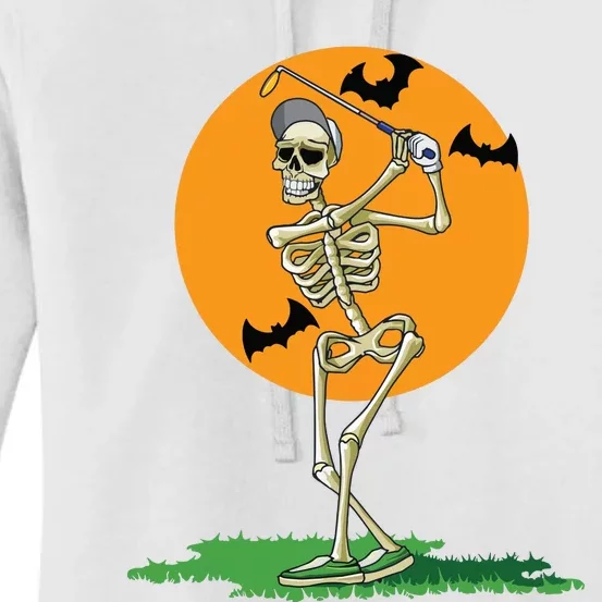 Golfing Skeleton Halloween Golf Halloween Golfer Women's Pullover Hoodie