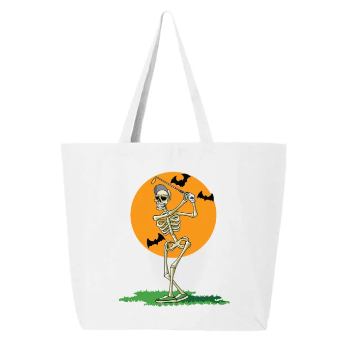 Golfing Skeleton Halloween Golf Halloween Golfer 25L Jumbo Tote