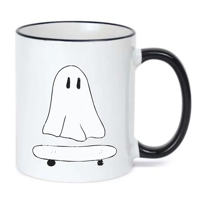 Ghost Skater Halloween Costume Spirit Ghoul SkateboardIng Great Gift Black Color Changing Mug