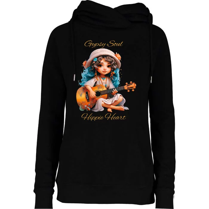 Gypsy Soul Hippie Heart Womens Funnel Neck Pullover Hood