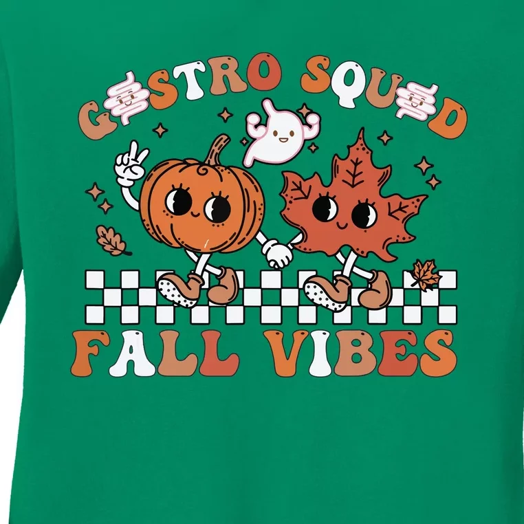 Gastro Squad Halloween Fall Vibes Gastro Crew Endoscopy Ladies Long Sleeve Shirt