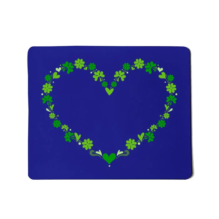 Green Shamrock Heart For St Patricks Day Celebration Outfit Cool Gift Mousepad