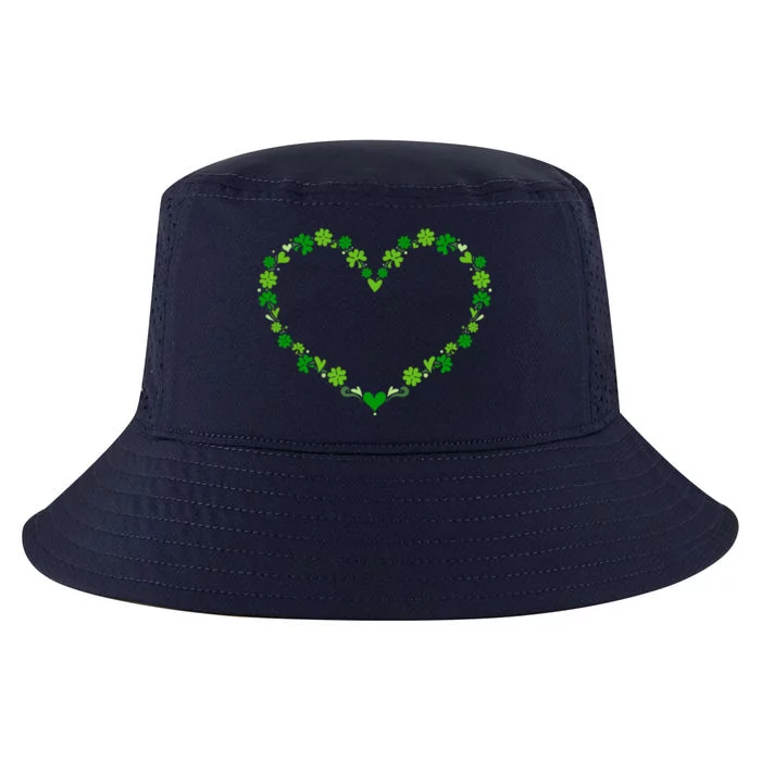 Green Shamrock Heart For St Patricks Day Celebration Outfit Cool Gift Cool Comfort Performance Bucket Hat