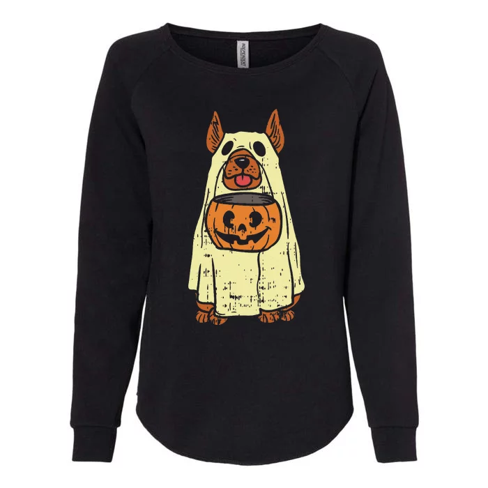 German Shepherd Halloween Costume Dog Owner Ghost Gift Womens California Wash Sweatshirt