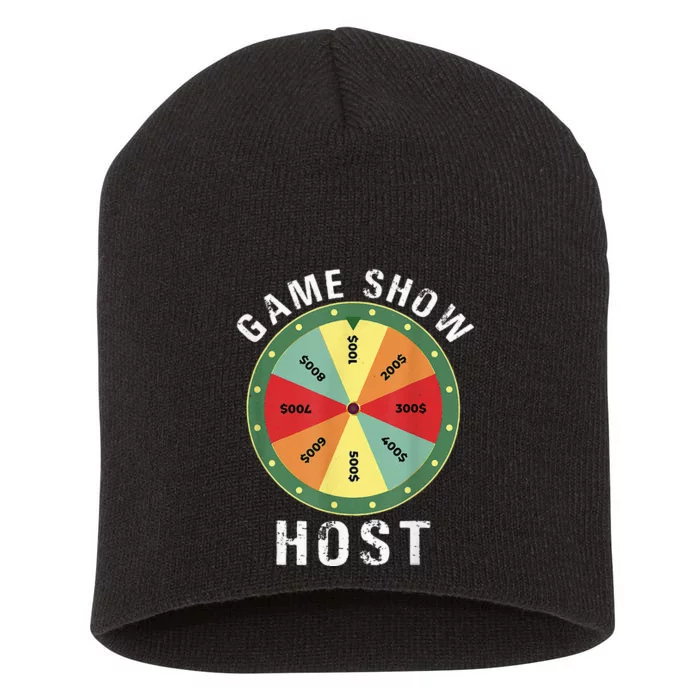 Game Show Host Trivia Board Game Night Questions Vintage Short Acrylic Beanie