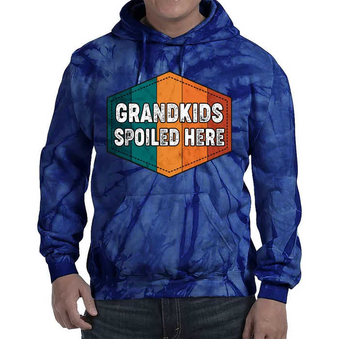 Grandkids Spoiled Here Tie Dye Hoodie