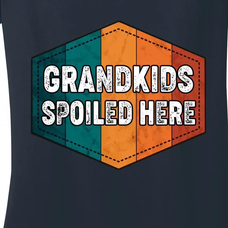 Grandkids Spoiled Here Women's V-Neck T-Shirt