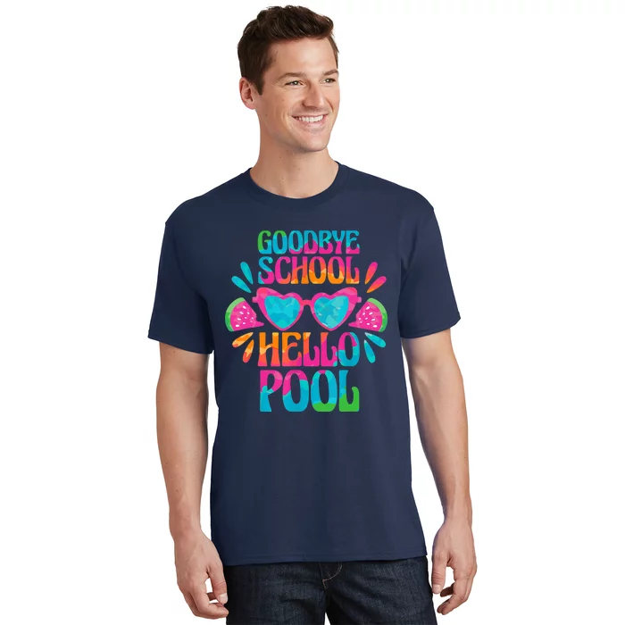 Goodbye School Hello Pool Watermelon Last Day Of School T-Shirt