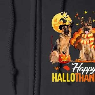 German Shepherd Hallothanksmas Halloween Thanksgiving Xmas Full Zip Hoodie