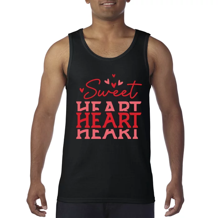 Groovy Sweet Heart Retro Valentine's Day Gift Tank Top