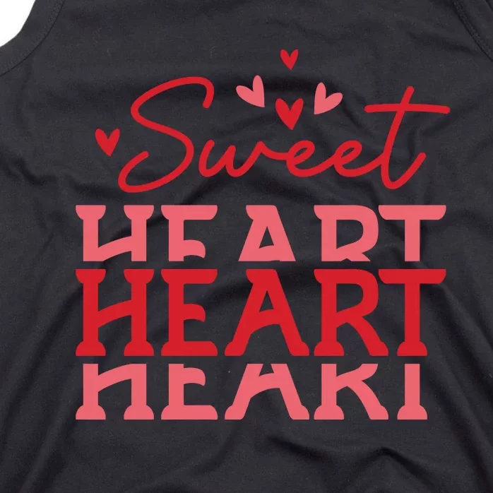 Groovy Sweet Heart Retro Valentine's Day Gift Tank Top