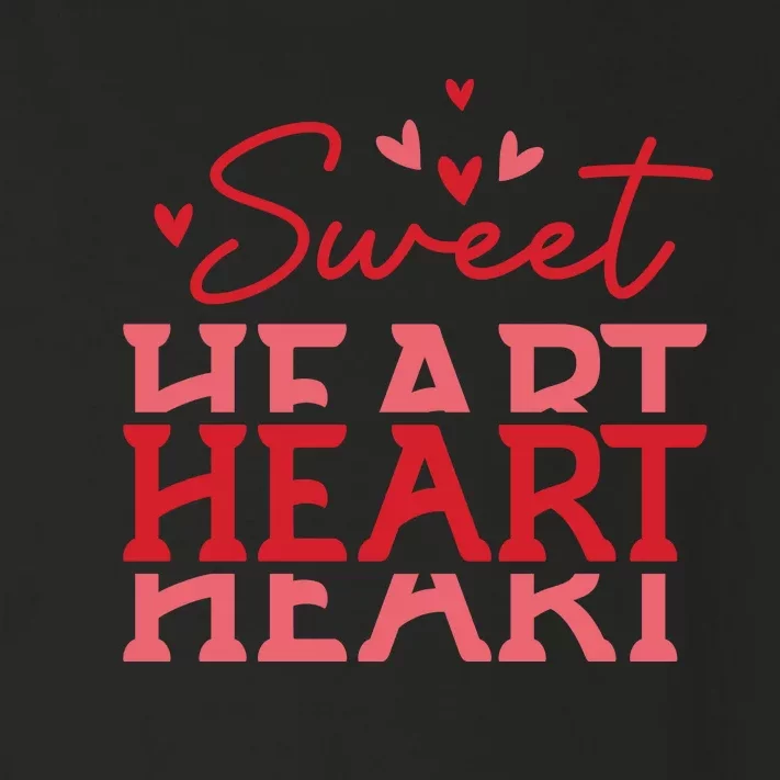 Groovy Sweet Heart Retro Valentine's Day Gift Toddler Long Sleeve Shirt