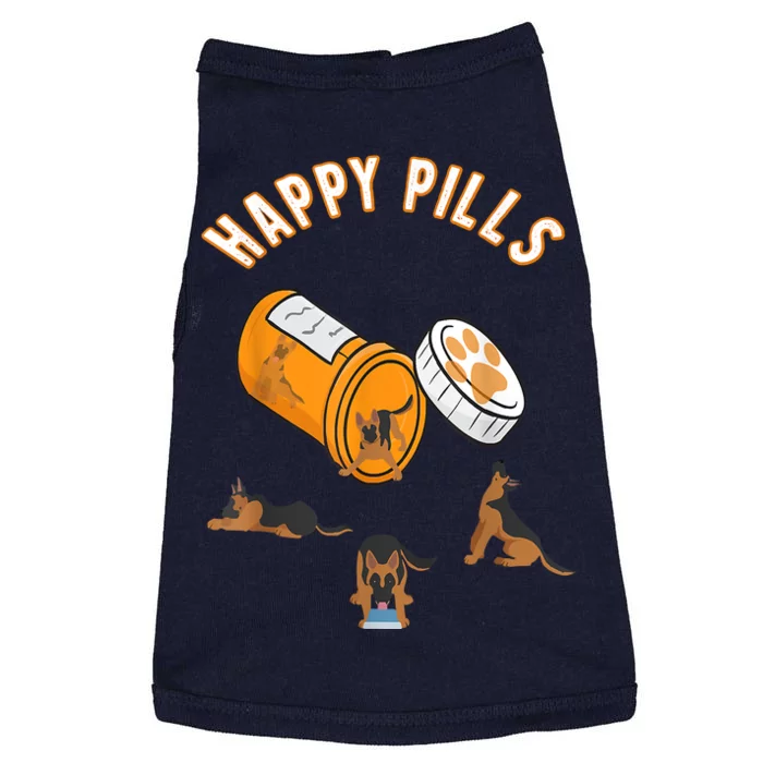 German Shepherd Happy Pills Funny Gifts For Owner Dog GSD Doggie Tank