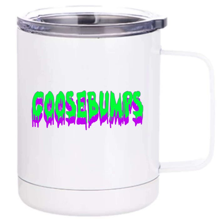 Goosebumps Spooky Halloween Front & Back 12oz Stainless Steel Tumbler Cup