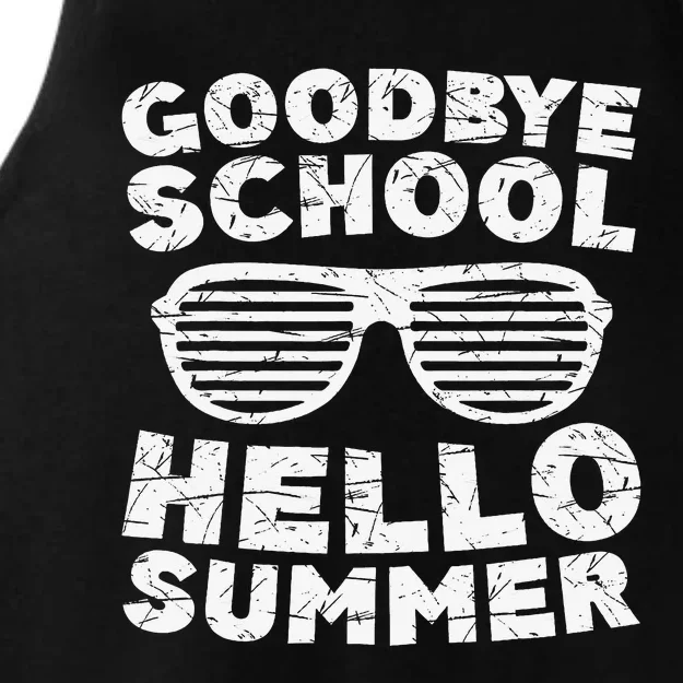 Goodbye School Hello Summer Students Teachers Ladies Tri-Blend Wicking Tank