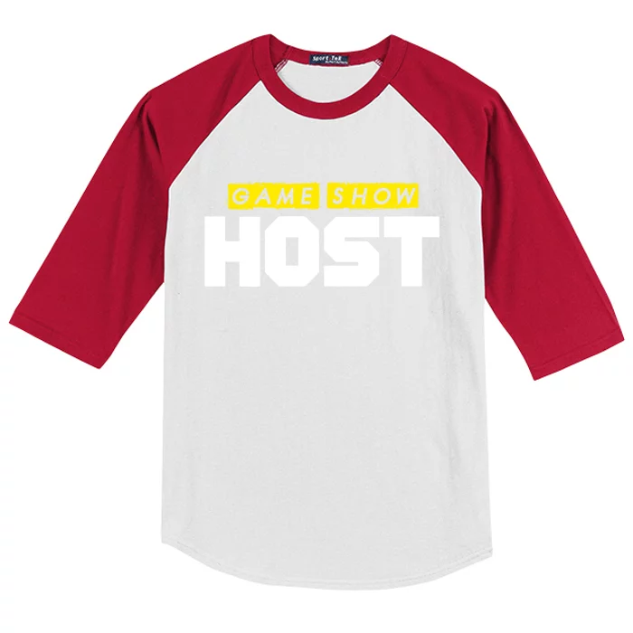 Game Show Host Quiz Games Trivia Night Gift Kids Colorblock Raglan Jersey