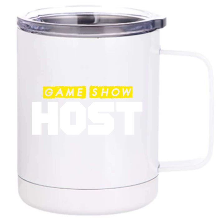 Game Show Host Quiz Games Trivia Night Gift Front & Back 12oz Stainless Steel Tumbler Cup