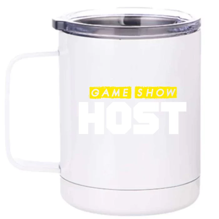 Game Show Host Quiz Games Trivia Night Gift Front & Back 12oz Stainless Steel Tumbler Cup