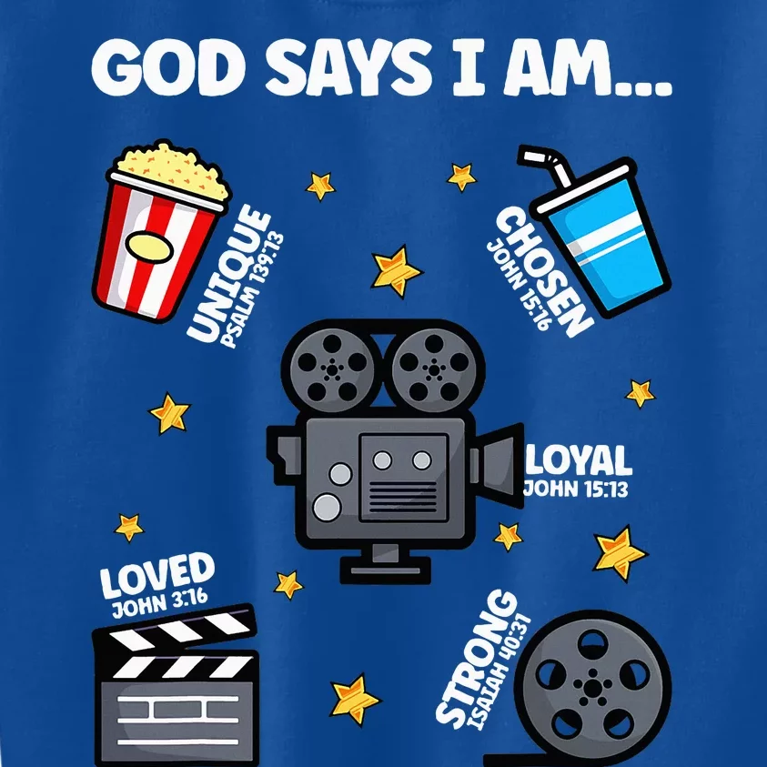 God Says I Am Watching Movie Lover Boy Girl Christian Kids Sweatshirt