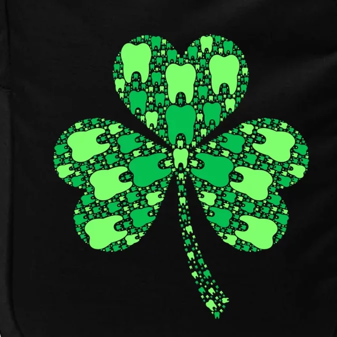 Green Shamrock Irish Dentist Tooth St Patrick's Day Dental Gift Impact Tech Backpack