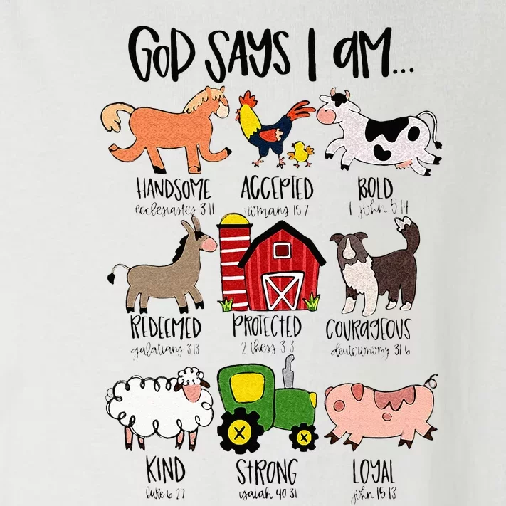 God Says I Am Animal Farms Funny Christian Lover Girls Toddler Long Sleeve Shirt