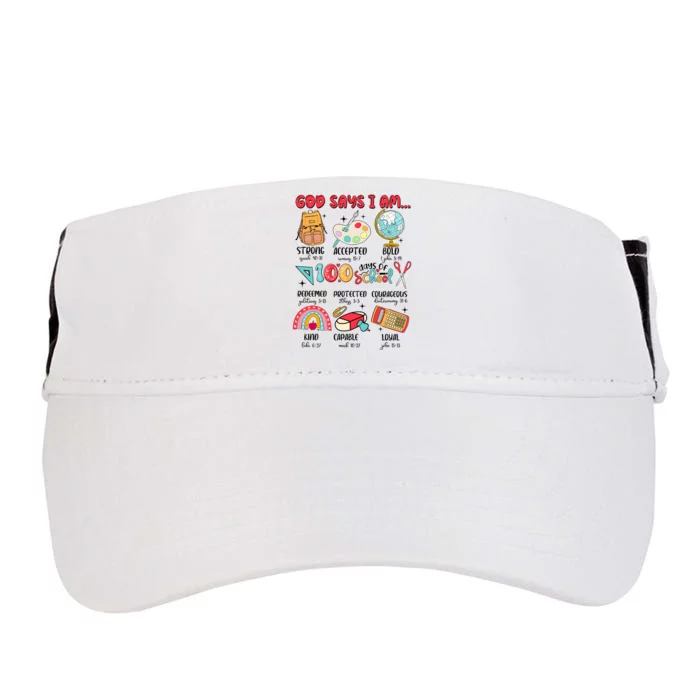 God Says I Am 100 Days Of School Adult Drive Performance Visor