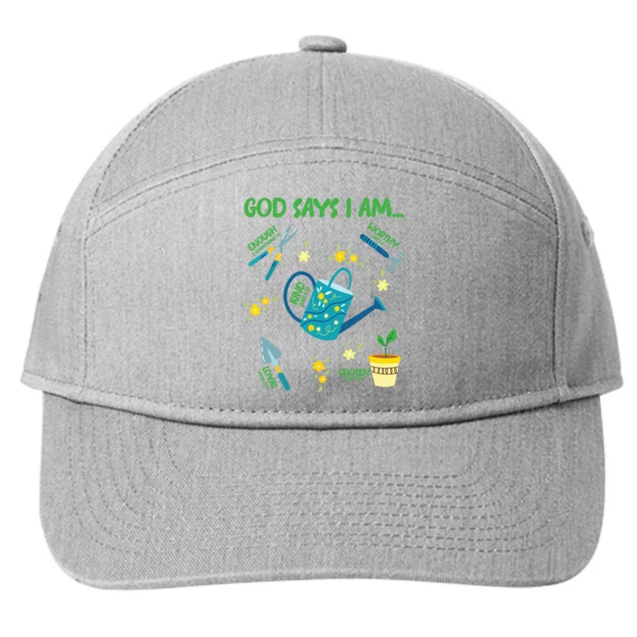 God Says I Am Gardening Lover Women Christian 7-Panel Snapback Hat