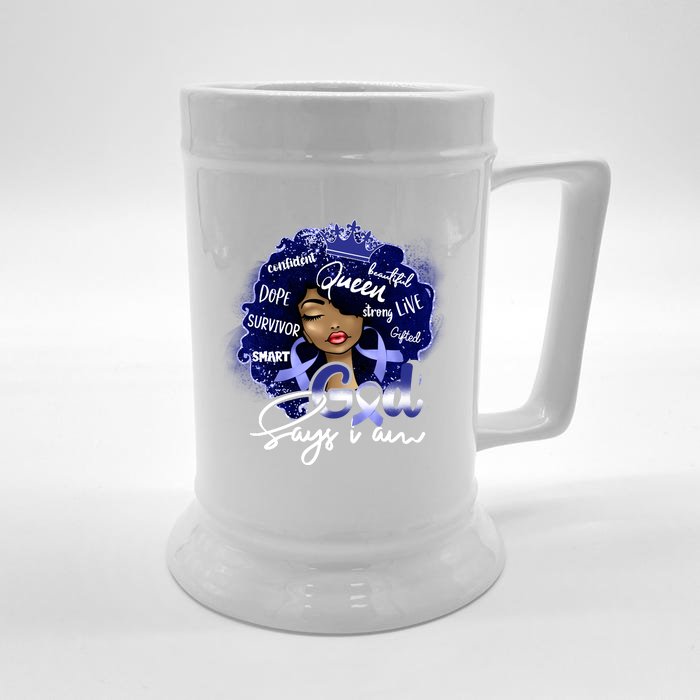 God Say I Am Colon Cancer Front & Back Beer Stein