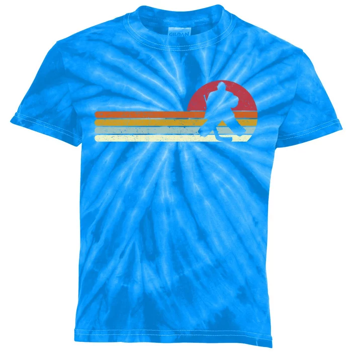 Goalie Sunset Ice Hockey Goalkeeper Gift Kids Tie-Dye T-Shirt