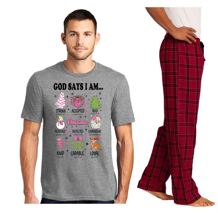 God Says I Am Christmas Bible Verses Christian Religious Pajama Set