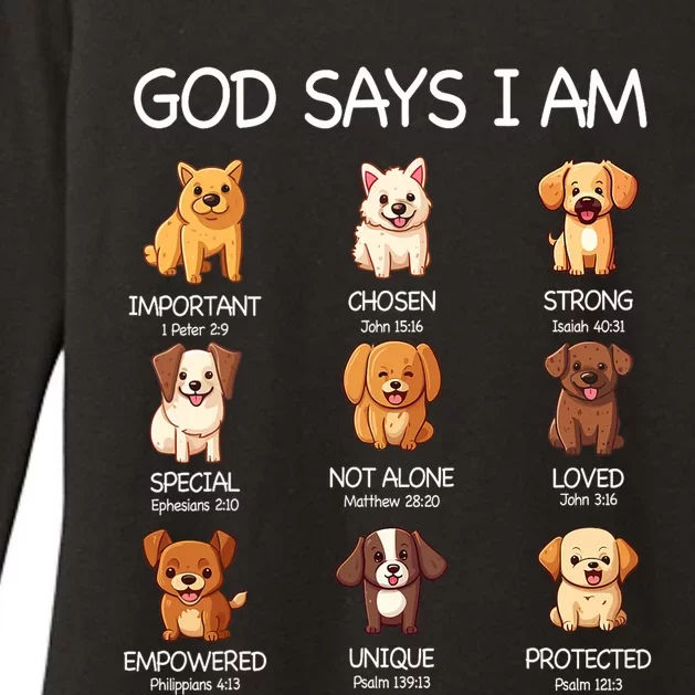 God Says I Am Cute Dogs Bible Verse Christian Womens CVC Long Sleeve Shirt