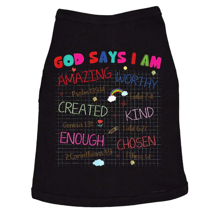 God Says I Am C.R.A.Y.O.N Drawing Bible Christian Doggie Tank