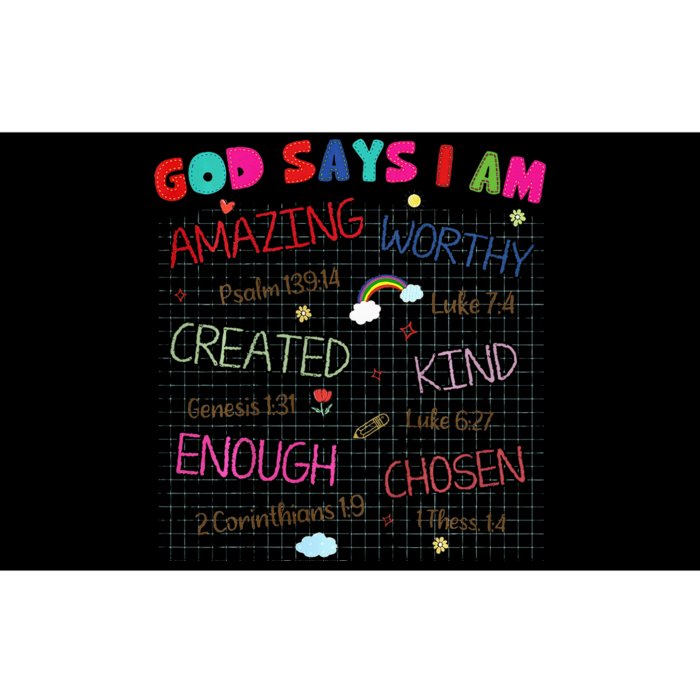 God Says I Am C.R.A.Y.O.N Drawing Bible Christian Bumper Sticker