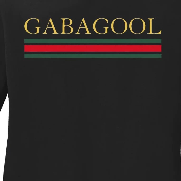 Gabagool Satirical Italian Slang Ladies Long Sleeve Shirt