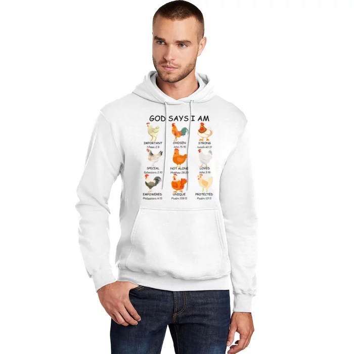 God Says I Am Chicken Christian Bible Funny Farm Chicken Hoodie